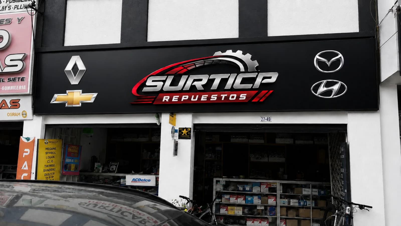 Fachada de SURTICP Repuestos en Bogotá